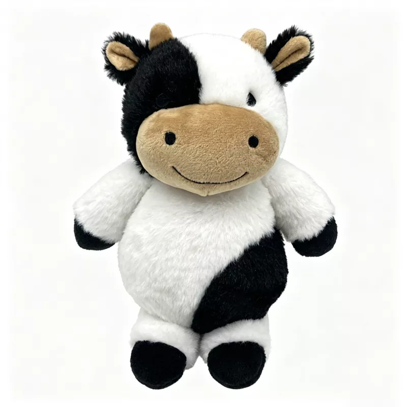Fluffy Black and White Cow Plysjleketøy Fluffy Black and White Cow Plysjleketøy